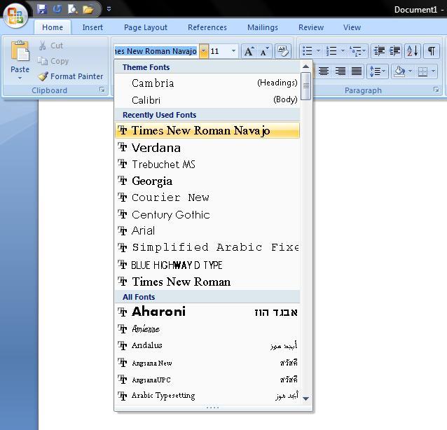 How do you add fonts to Microsoft Word?